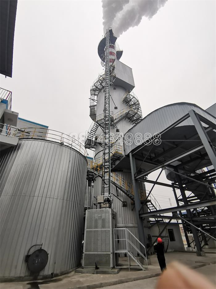 脱硫塔吸收塔安装升降机施工